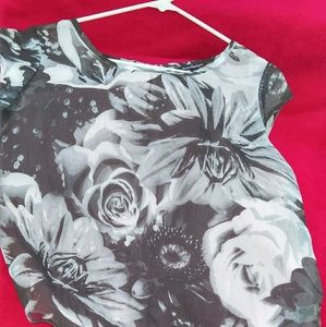 American eagle sheer flowery top